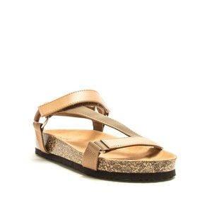 Beige Cork strap sandals